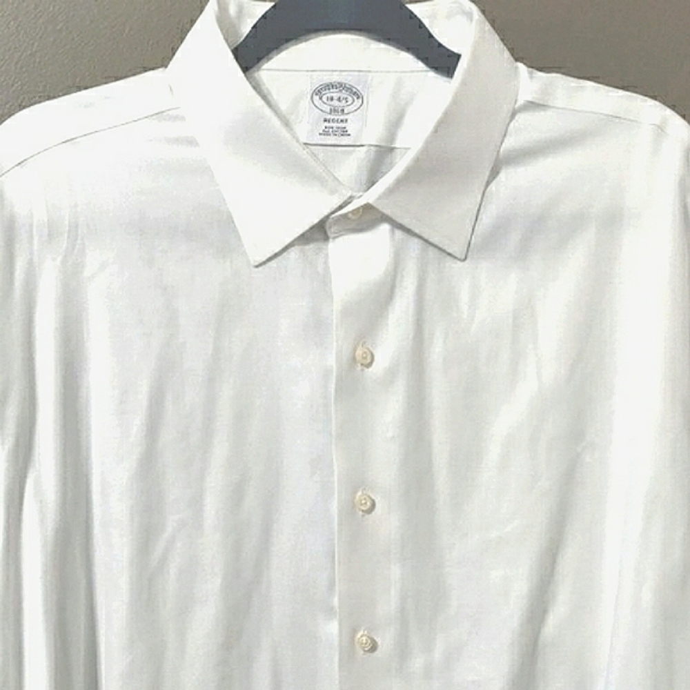 Brooks Brothers 1818 Regent White Long Sleeve Shirt SIZE 18-4/5